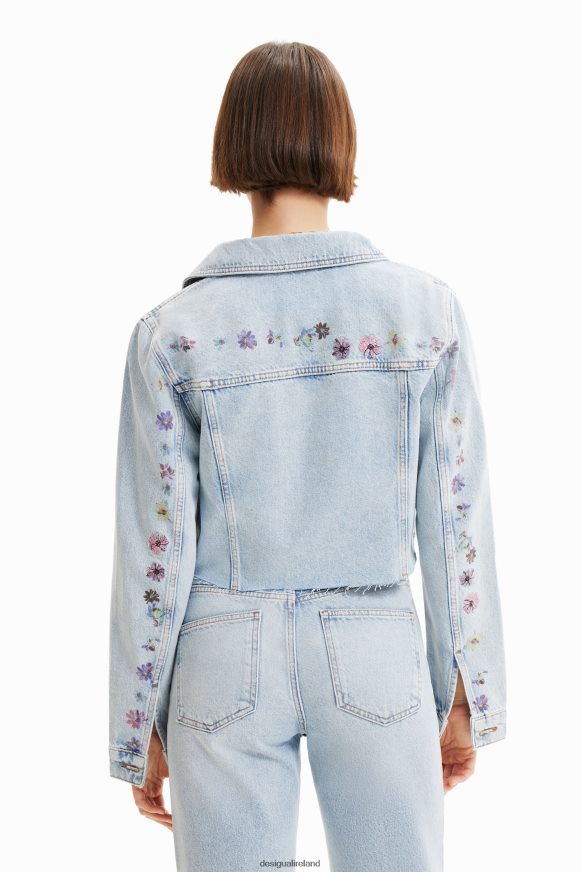 Desigual Women Short floral denim jacket Clothing PFVZ0B835