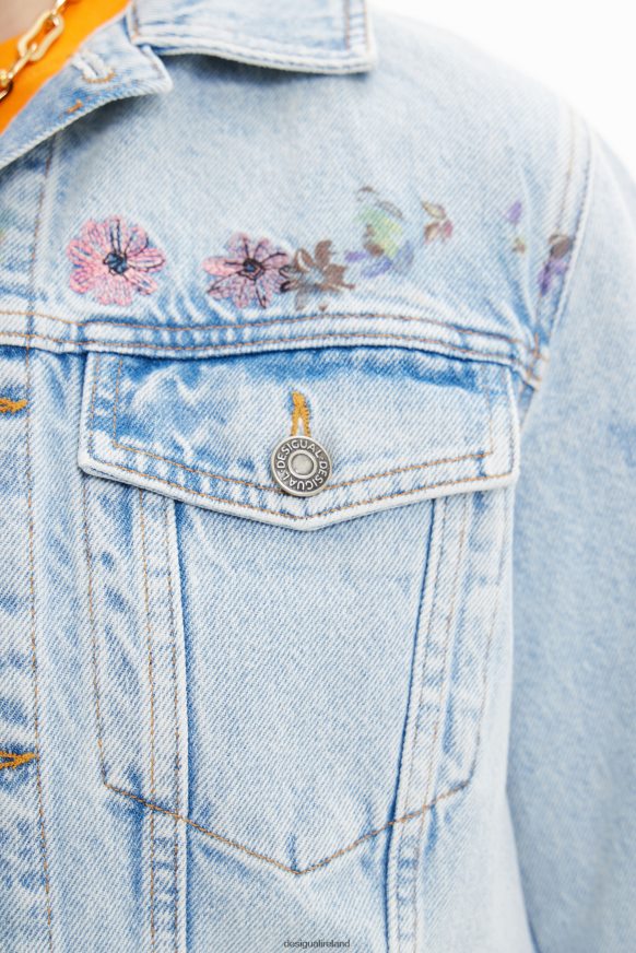 Desigual Women Short floral denim jacket Clothing PFVZ0B835