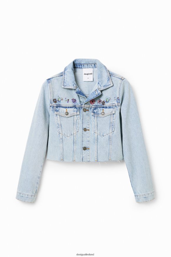 Desigual Women Short floral denim jacket Clothing PFVZ0B835