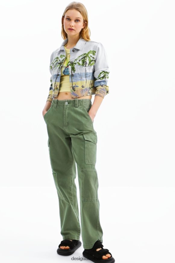 Desigual Women Short tropical denim jacket Clothing PFVZ0B630
