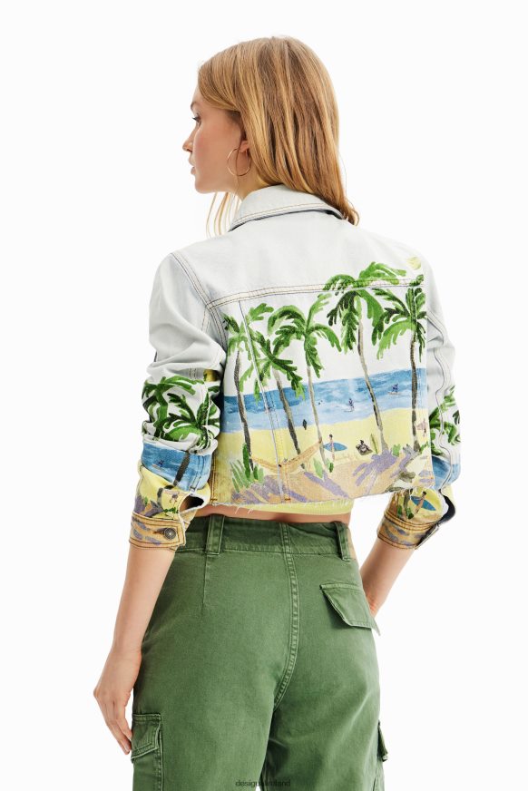 Desigual Women Short tropical denim jacket Clothing PFVZ0B630