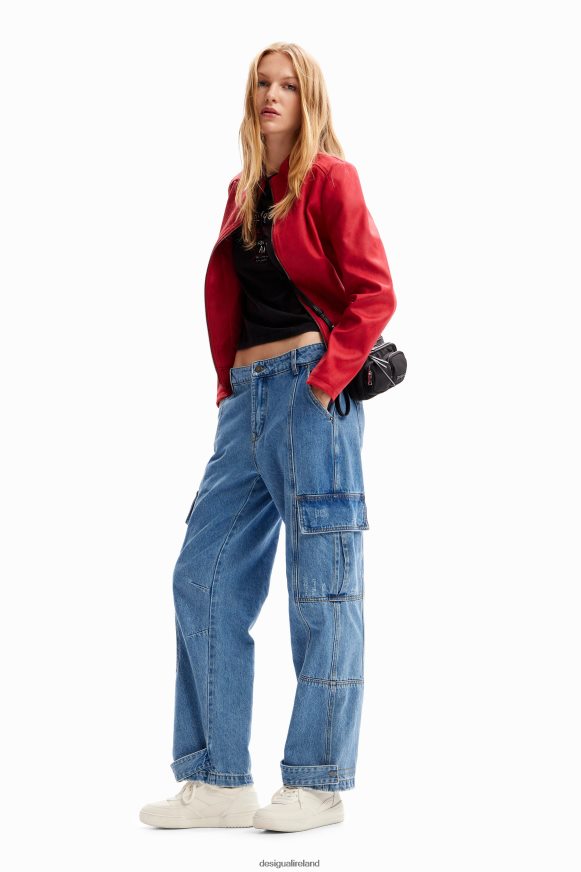 Desigual Women Slim biker jacket Clothing PFVZ0B252