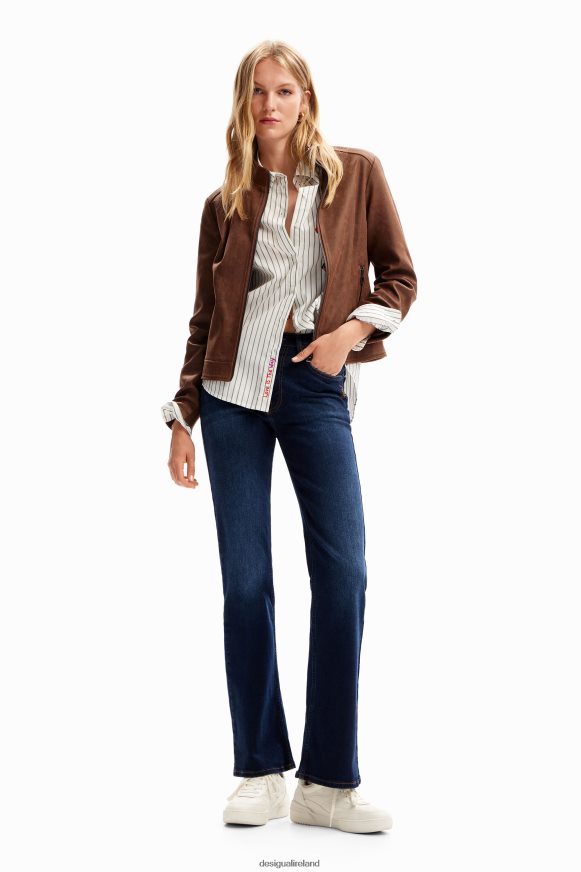 Desigual Women Slim biker jacket Clothing PFVZ0B76