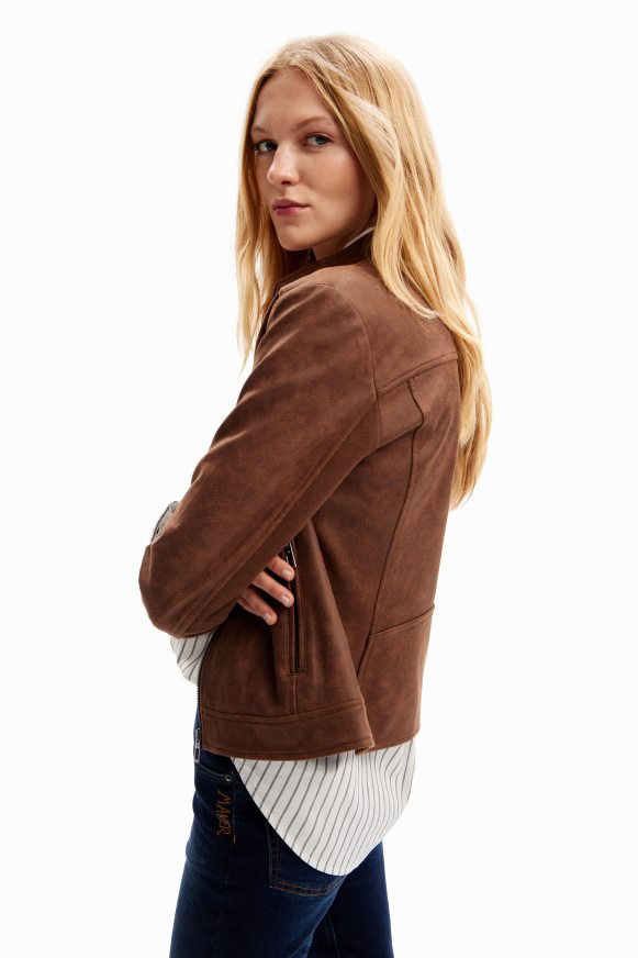 Desigual Women Slim biker jacket Clothing PFVZ0B76