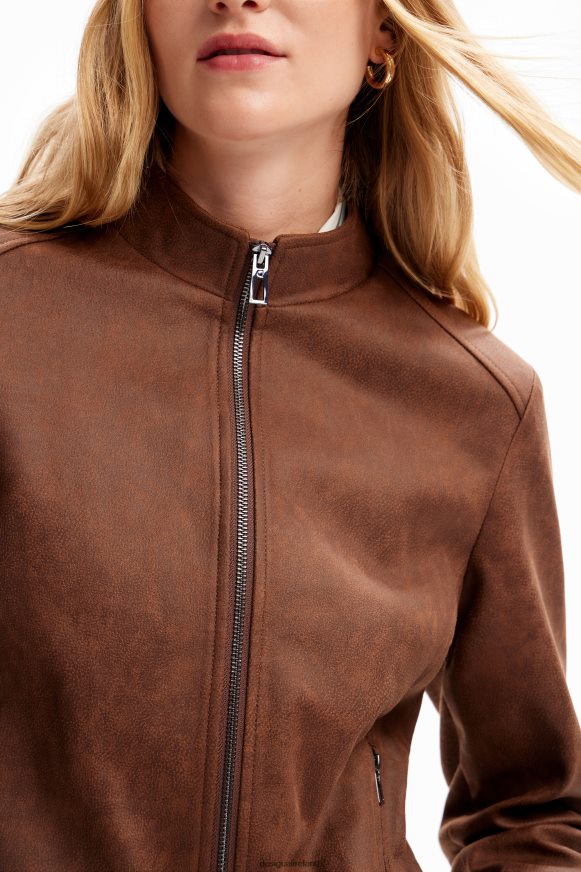 Desigual Women Slim biker jacket Clothing PFVZ0B76