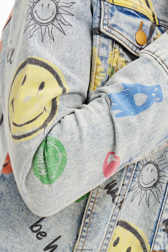 Desigual Women Smiley oversize denim jacket Clothing PFVZ0B927