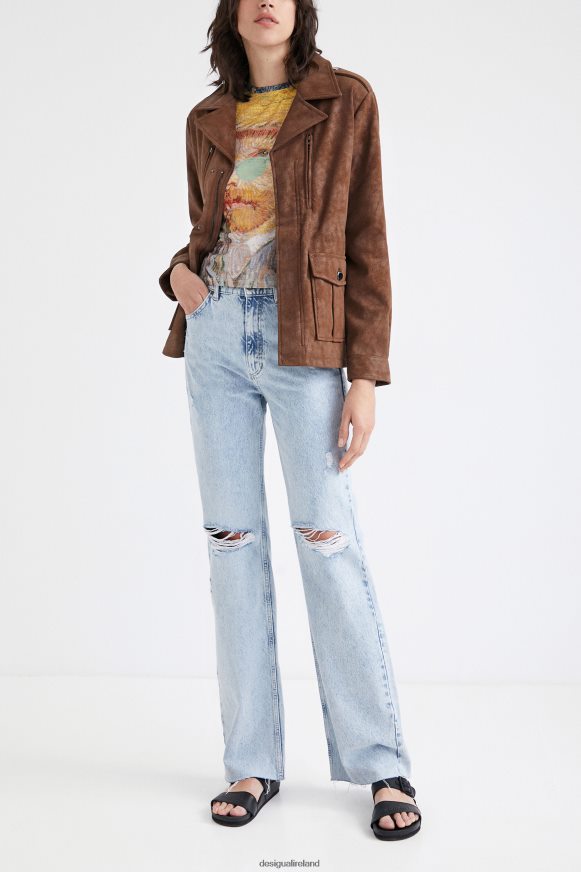 Desigual Women Straight multi-pocket jacket Clothing PFVZ0B1049