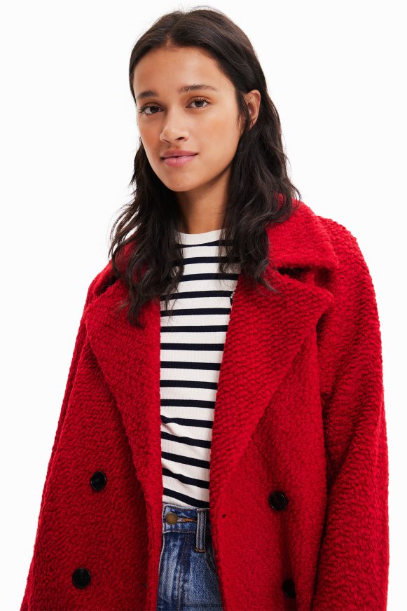 Desigual Women Straight wool coat Clothing PFVZ0B317