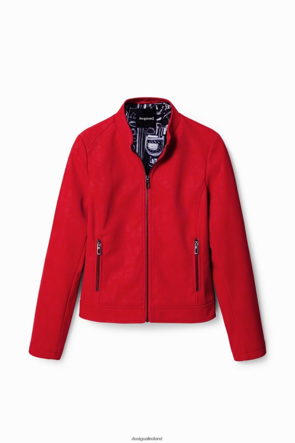 Desigual Women Suede-effect biker jacket Clothing PFVZ0B602