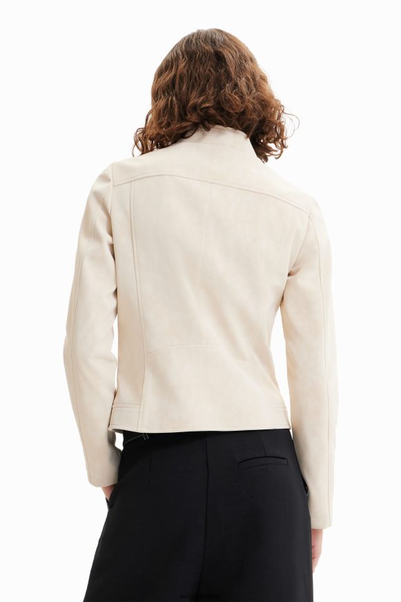 Desigual Women Suede-effect biker jacket Clothing PFVZ0B793