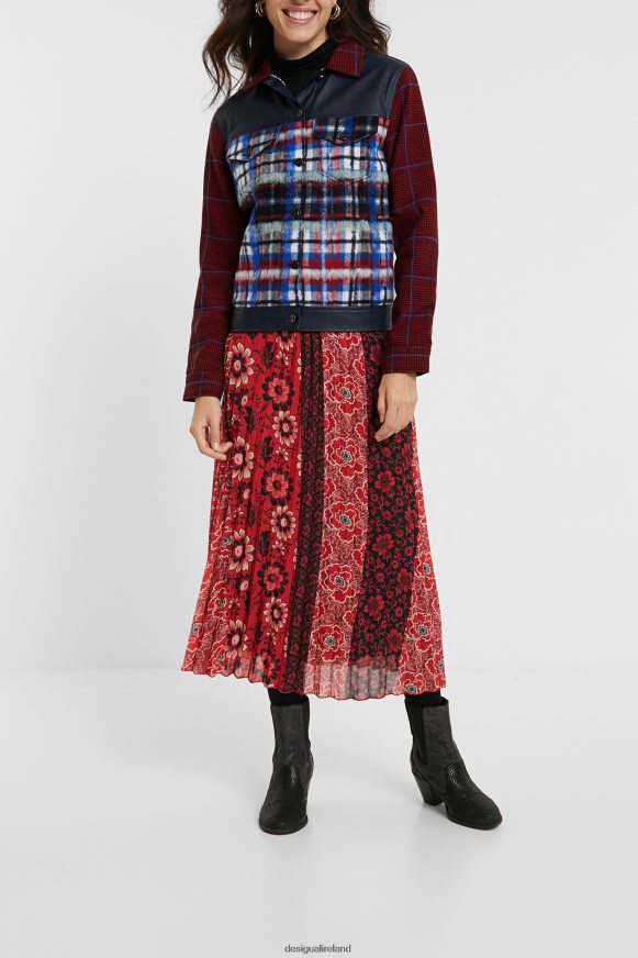 Desigual Women Tartan fur jacket Clothing PFVZ0B1080
