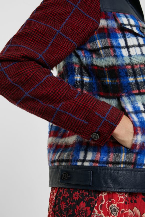 Desigual Women Tartan fur jacket Clothing PFVZ0B1080
