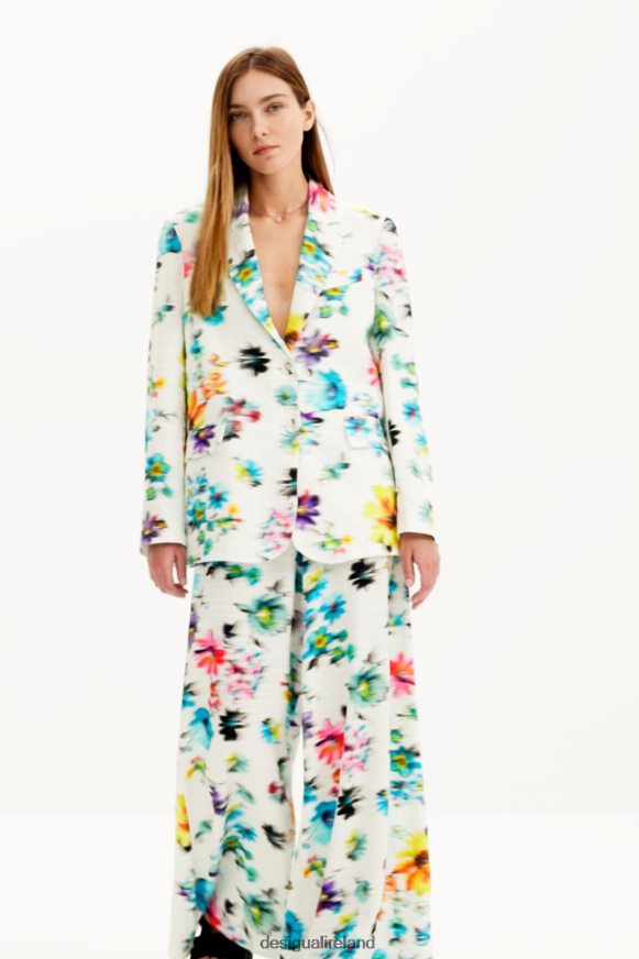 Desigual Women Textured floral blazer Clothing PFVZ0B418