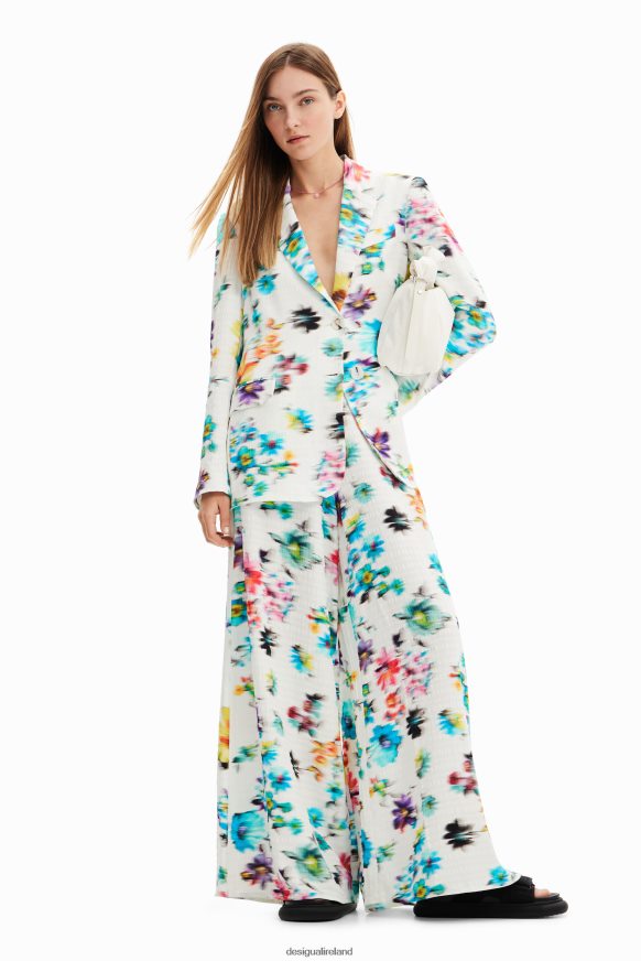 Desigual Women Textured floral blazer Clothing PFVZ0B418
