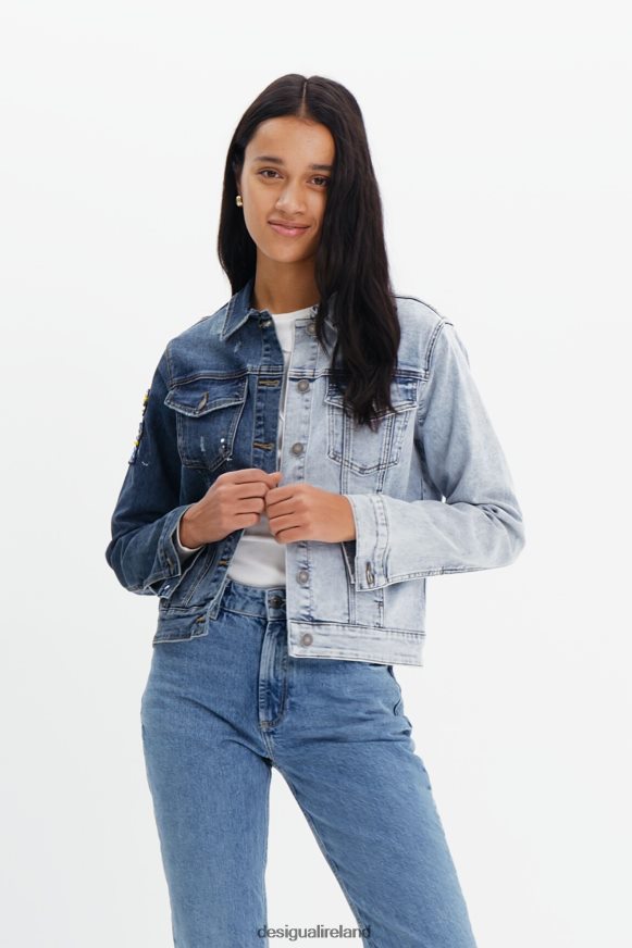 Desigual Women Two-tone denim jacket Clothing PFVZ0B971