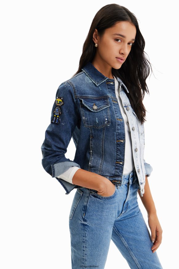 Desigual Women Two-tone denim jacket Clothing PFVZ0B971