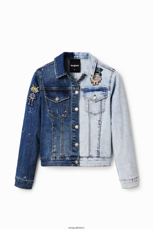 Desigual Women Two-tone denim jacket Clothing PFVZ0B971