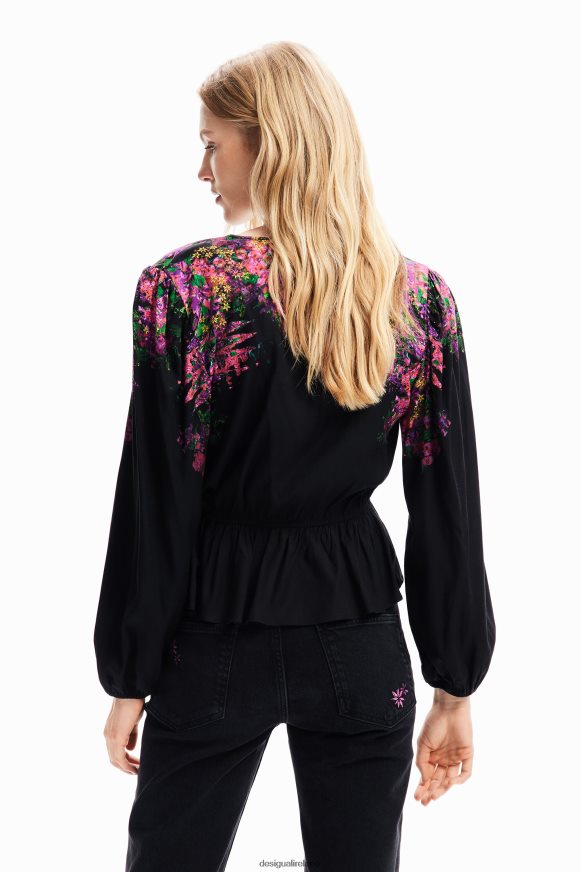 Desigual Women Digital floral wrap blouse Clothing PFVZ0B212