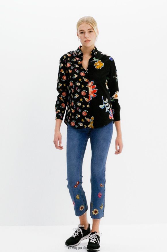Desigual Women Floral half-and-half shirt Clothing PFVZ0B914