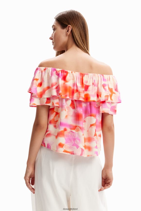 Desigual Women Floral ruffle blouse Clothing PFVZ0B1160