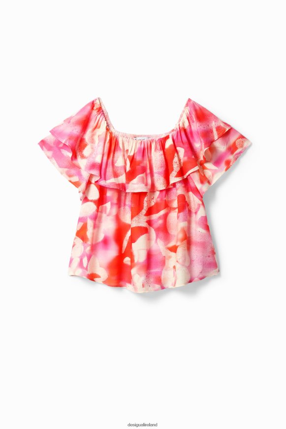 Desigual Women Floral ruffle blouse Clothing PFVZ0B1160