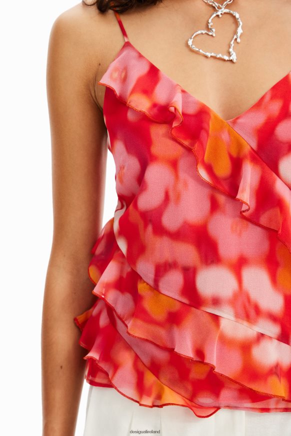Desigual Women Floral strappy blouse Clothing PFVZ0B480