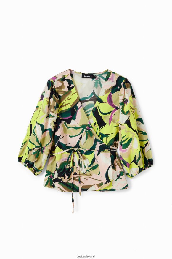 Desigual Women Floral wrap blouse Clothing PFVZ0B259
