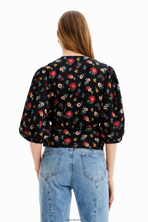 Desigual Women Floral wrap blouse Clothing PFVZ0B619