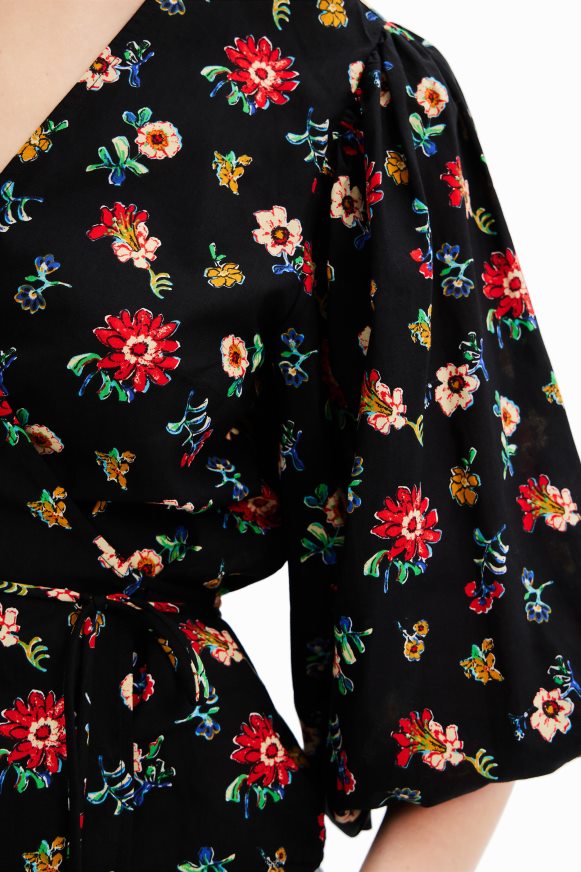 Desigual Women Floral wrap blouse Clothing PFVZ0B619