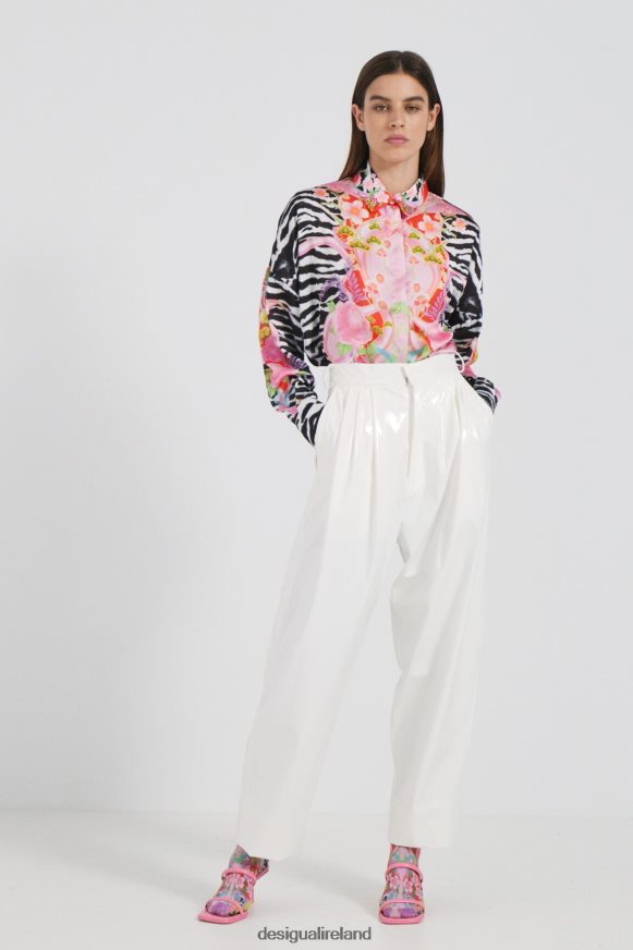 Desigual Women Flower zebra shirt Clothing PFVZ0B470