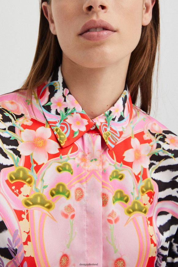Desigual Women Flower zebra shirt Clothing PFVZ0B470