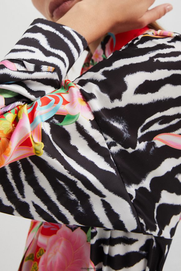 Desigual Women Flower zebra shirt Clothing PFVZ0B470