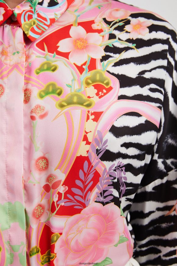 Desigual Women Flower zebra shirt Clothing PFVZ0B470