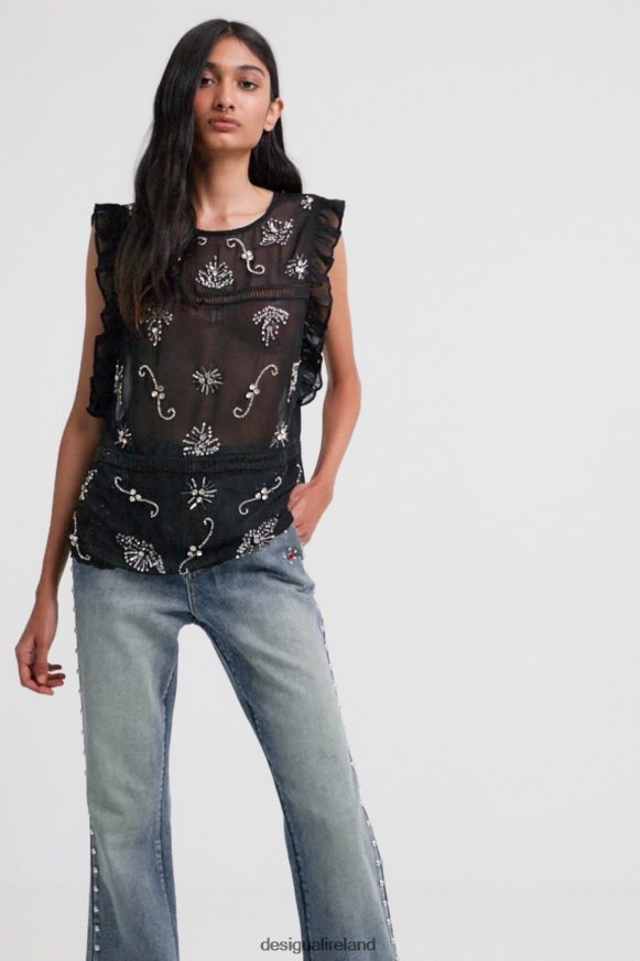 Desigual Women Johnson Hartig sheer blouse Clothing PFVZ0B1084
