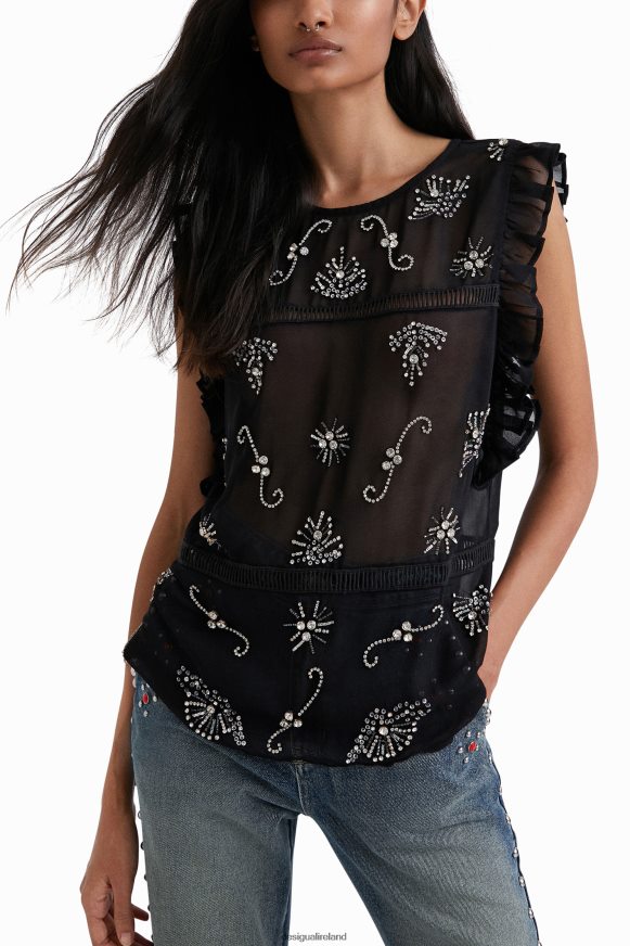Desigual Women Johnson Hartig sheer blouse Clothing PFVZ0B1084