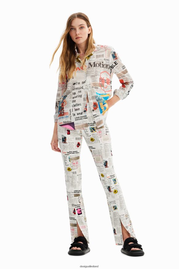Desigual Women Long-sleeve newspaper shirt Clothing PFVZ0B869