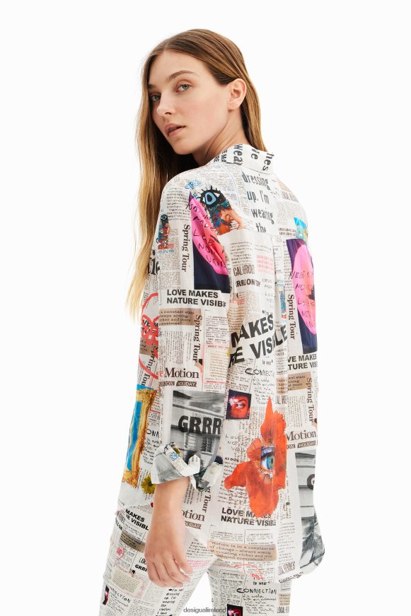Desigual Women Long-sleeve newspaper shirt Clothing PFVZ0B869