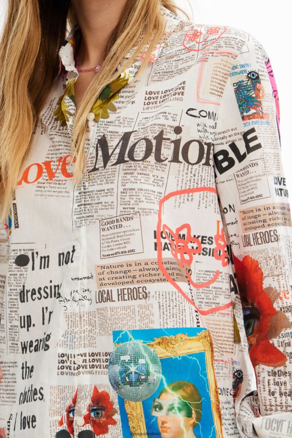 Desigual Women Long-sleeve newspaper shirt Clothing PFVZ0B869
