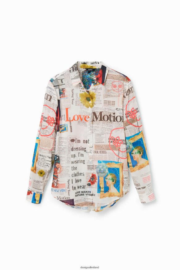 Desigual Women Long-sleeve newspaper shirt Clothing PFVZ0B869