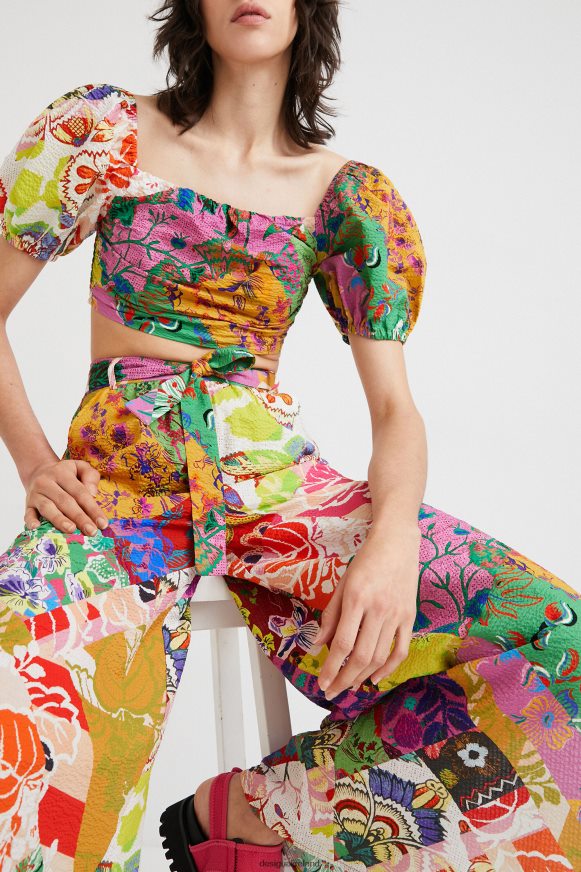 Desigual Women M. Christian Lacroix cropped blouse Clothing PFVZ0B684