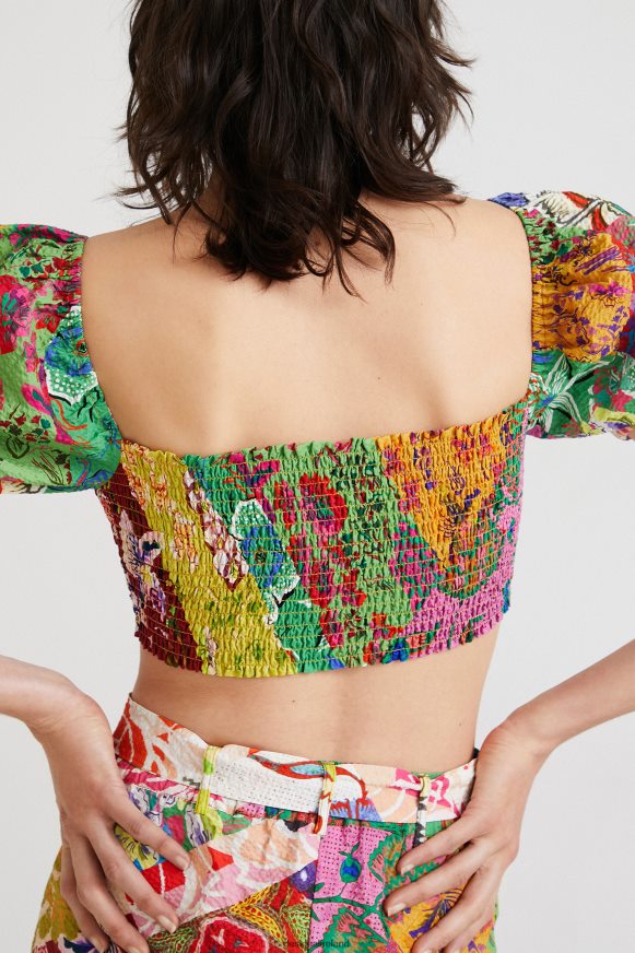 Desigual Women M. Christian Lacroix cropped blouse Clothing PFVZ0B684