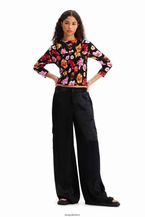 Desigual Women M. Christian Lacroix floral ruched blouse Clothing PFVZ0B615