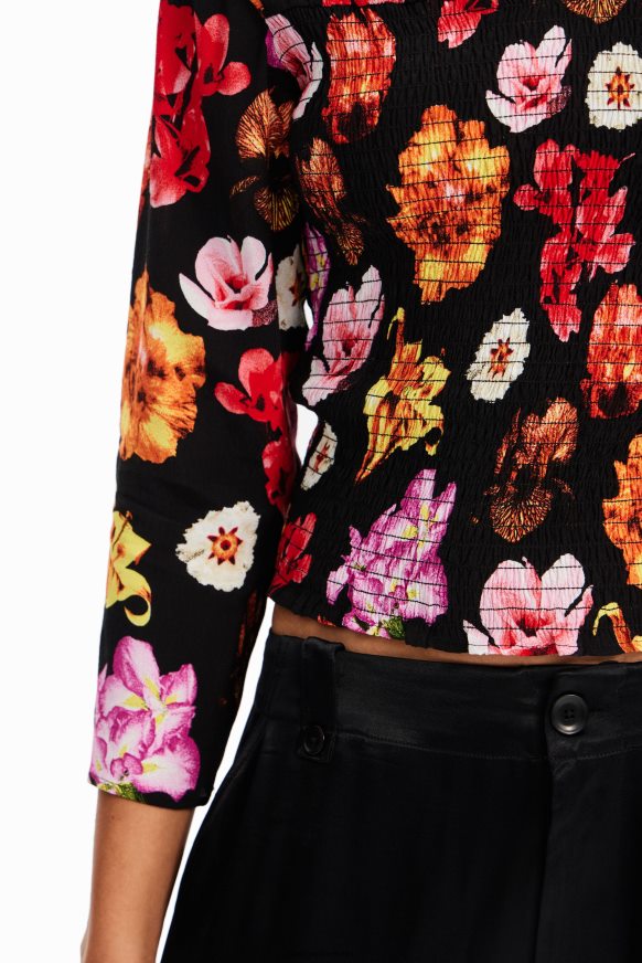 Desigual Women M. Christian Lacroix floral ruched blouse Clothing PFVZ0B615