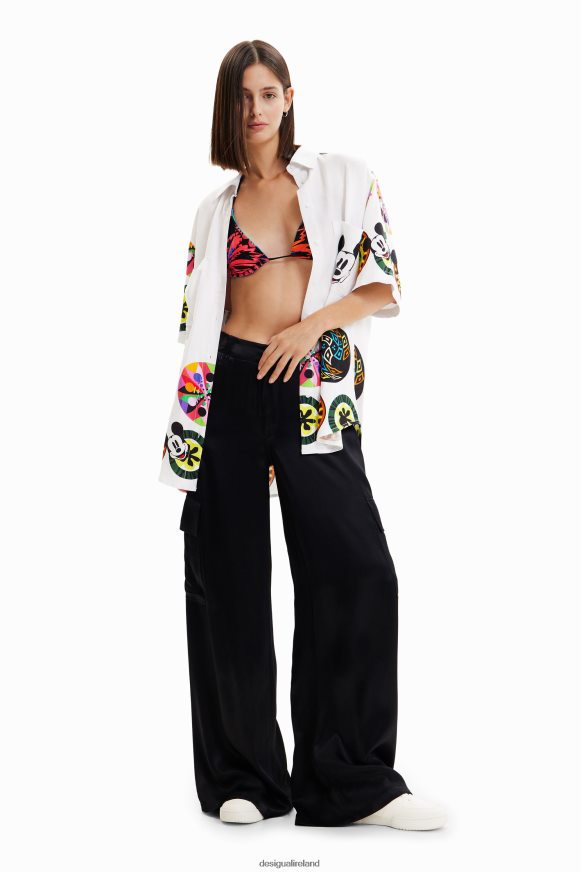 Desigual Women M. Christian Lacroix linen Mickey Mouse shirt Clothing PFVZ0B907