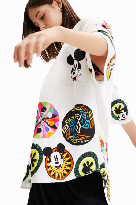 Desigual Women M. Christian Lacroix linen Mickey Mouse shirt Clothing PFVZ0B907