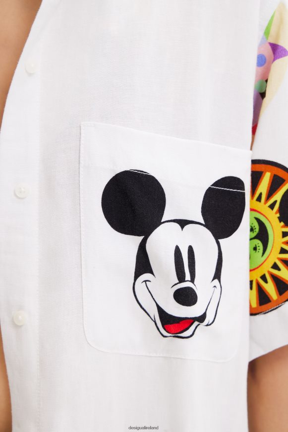 Desigual Women M. Christian Lacroix linen Mickey Mouse shirt Clothing PFVZ0B907