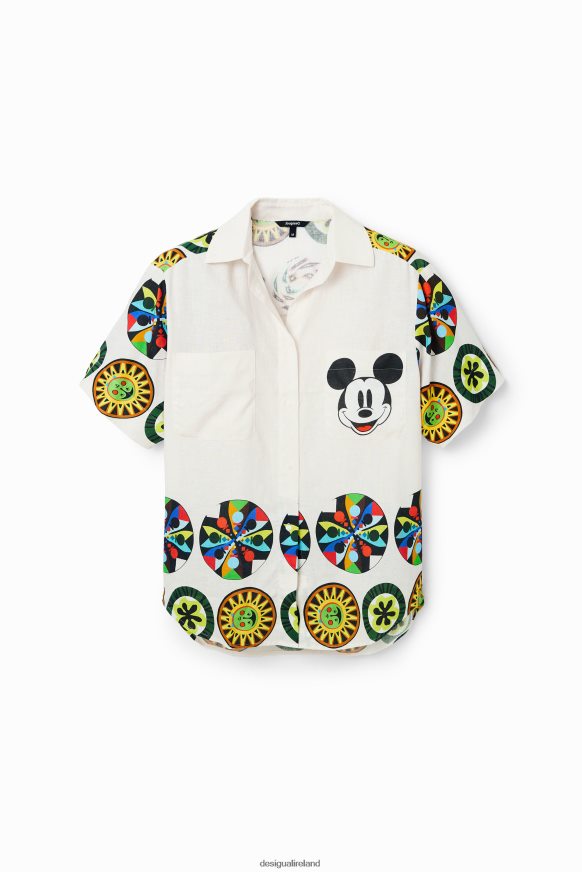 Desigual Women M. Christian Lacroix linen Mickey Mouse shirt Clothing PFVZ0B907