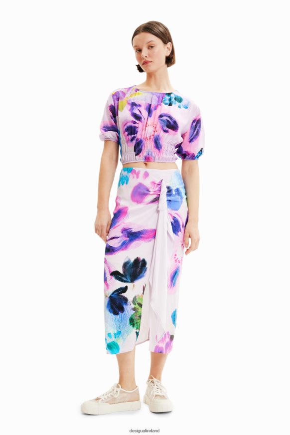 Desigual Women M. Christian Lacroix short floral blouse Clothing PFVZ0B794