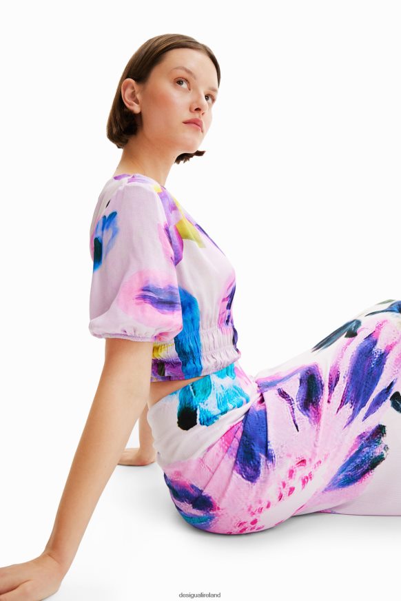 Desigual Women M. Christian Lacroix short floral blouse Clothing PFVZ0B794