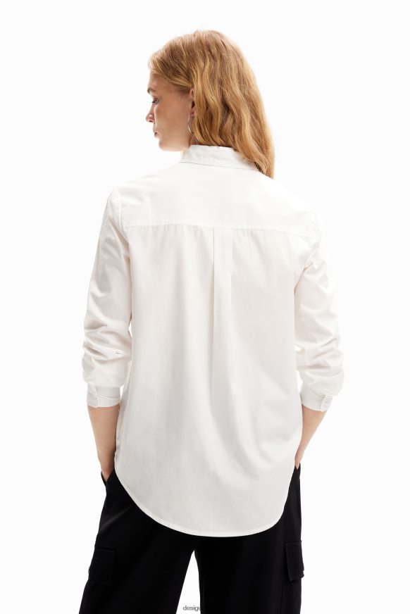 Desigual Women Newspaper patch shirt Clothing PFVZ0B107